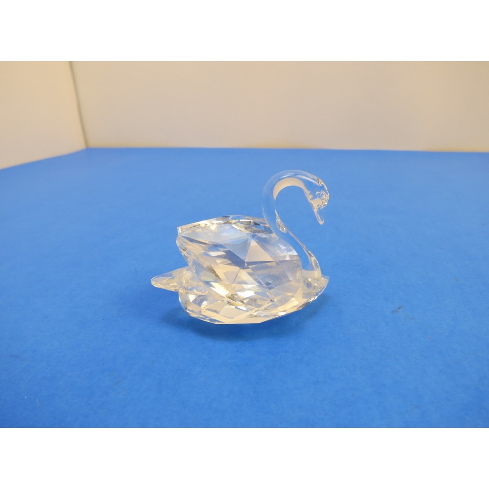 Swarovski Crystal Swan Figurine 2 Inch Clear Austria Decorative Collectible
